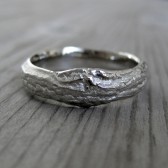 Wide Branch Mens Wedding Band