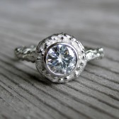 Halo Twig Engagement Ring