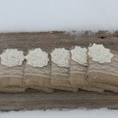 6 Burlap and Lace Wedding Clutches
