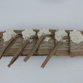 6 Burlap and Lace Wristlets
