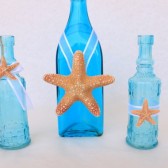 Teal Beach Bottles with Starfish