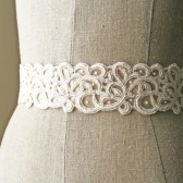 Cream Lace Sash (#S-01)