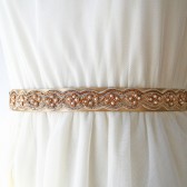 Antique Gold Weave Bridal Sash