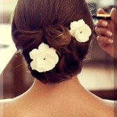 Bridal Fascinators, Set Of 2 Gardenia Bridal Fascinators With Clear Swarovski Rhinestones 
