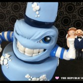 Custom Cakezilla Wedding Cake Topper