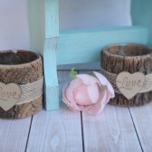 Bark Candle Holders
