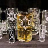 Beer Mug Shot Glass Duo, monogrammed gifts for groomsmen