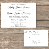 Rustic Calligraphy Wedding Invitation Suite