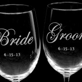 Bride & Groom Wine Glasses