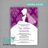 Elegant Purple Bridal Shower Invitation