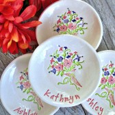 Floral Bouquet Ring & Trinket Dish