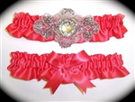 Bright Coral Regal Garter