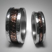 Rustic Wedding Band set
