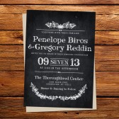 Chalkboard Wedding Invitation