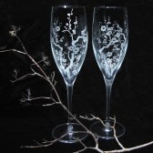Cherry Blossom Champagne Flutes