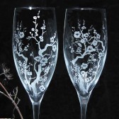 Cherry Blossom Toasting Flutes