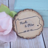 Custom Wood Slice Magnets