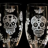 Dead of the Dead Champagne Flutes