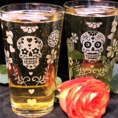 Dia De Los Muertos Pint Glasses