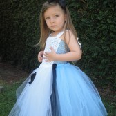 Alice in wonderland flower girl tutu dress