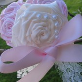 vintage pink and ivory flower girl tutu dress