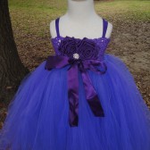 Purple flower girl tutu dress