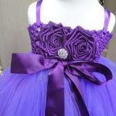 Purple flower girl tutu dress