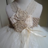 champagne flower girl tutu dress
