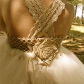 champagne flower girl tutu dress