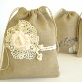 Dollar dance, flower girl basket, burlap and lace, 