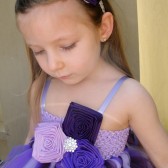 purple,lilac and plum flower girl tutu dress