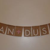 Custom Name Banner in Burlap