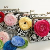 Damask bridesmaids clutch 