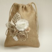 Dollar dance, flower girl basket, burlap and lace, 