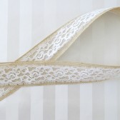 burlap and lace sash