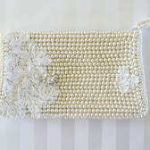 vintage pearl beaded purse with lace