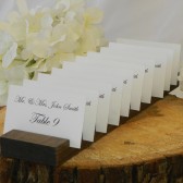 Rustic wood plank place card holders