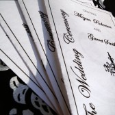 Chandelovely Foldable Wedding Program