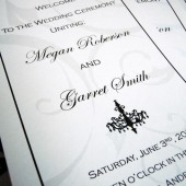 Chandelovely Slender Wedding Program