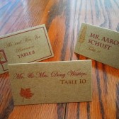 Fall in Love Kraft Paper Escort/Place Card