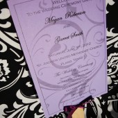 Chandelovely Wedding Program Paddle Fan