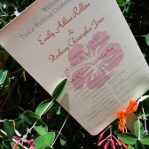 Truepical Love Wedding Program Paddle Fan
