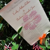 Truepical Love Wedding Program Paddle Fan