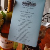 Vintage Vineyard Wedding Program Paddle Fan
