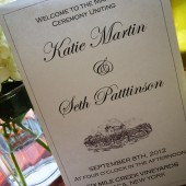 Vintage Vineyard Foldable Wedding Program