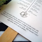 Neat & Nautical Wedding Program Paddle Fan