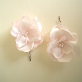 Cherry Blossom Satin Hair flower pins Handmade - Limited Edition