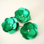 Dark Green hair pins for wedding bridesmaids, flower girls