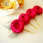 Red Rose Golden Pin Holidays wedding party