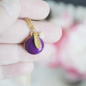 gold leaf locket